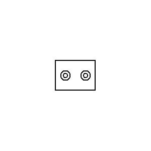schematic symbol: appliances - push-button control with two buttons