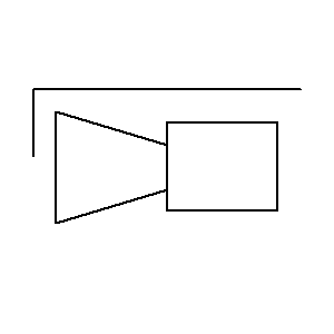 schematic symbol: CCTV - outdoor camera