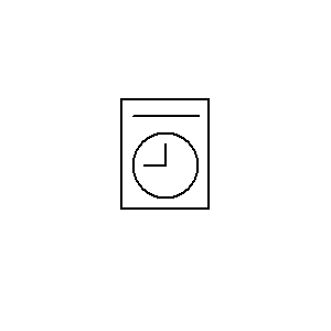 schematic symbol: house electrical symbols - time clock, time recorder