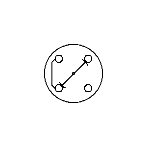 schematic symbol: switches - single pole changeover switch