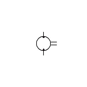 Symbol: silniki - DWUKIERUNKOWY NIEREGULOWANY SILNIK HYDRAULICZNY
