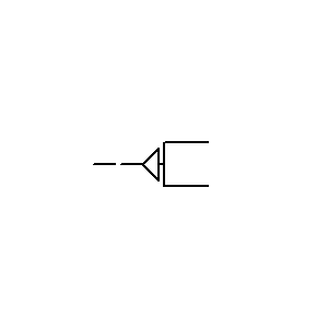 Symbol: pneumatisch betätigt - durch Druckentlastung