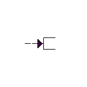 Symbol: pneumatisch betätigt - durch Druckbeaufschlagung (Hydro)