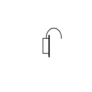 Symbole: audio - Casque récepteur, simple