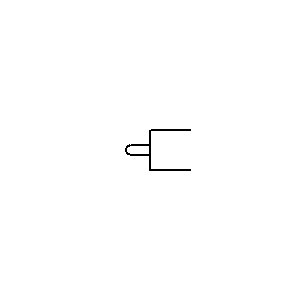 Symbol: mechanisch betätigt - Stößel