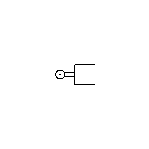 Symbol: mechanisch betätigt - Tastrolle