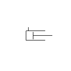 Symbol: silnik przelotowy - JEDNOSTRONNEGO DZIAŁANIA (UPROSZCZONY)
