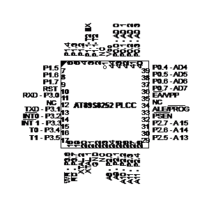 Symbol: integrierte Schaltungen - AT89S8252 PLCC