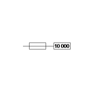 Symbol: appareil de courant résiduel (DDR) - pour courant de court-circuit jusqu'à 10kA