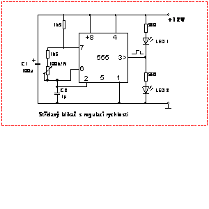 
                    schematic symbol: electronics - alternate LED blinker with adjustable speed