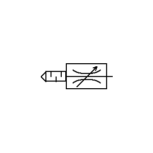 Symbol: pneumatikpläne - Drossel- Schalldämpfer