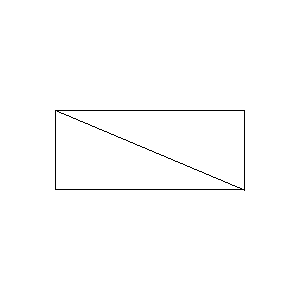 Simbolo: veicoli - rettangolo con diagonale