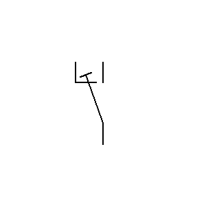 Symbol: wissel contact - Wisselschakelaar maak voor verbreek