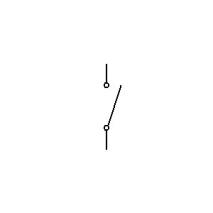 Symbol: verbreekcontacten - Verbreekcontact met automatische reset