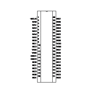 Simbolo: circuito integrato - pic16f874A-877A