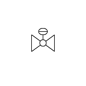 Simbolo: valvole - valvola a sfera con attuatore pneumatico a doppio effetto