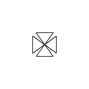 Symbol: ventile - Absperrarmatur Vierwegeform