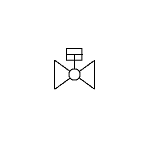Simbolo: valvole - saracinesca con attuatore idraulicosaracinesca con 