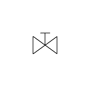 Simbolo: valvole - saracinesca con attuatore manuale