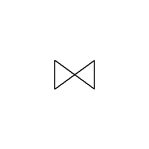 schematic symbol: kleppen - Open/dicht klep 