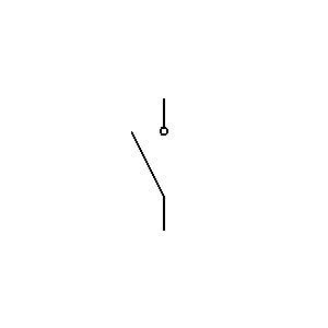 schematic symbol: maak contacten - Niet herstellend maakcontact