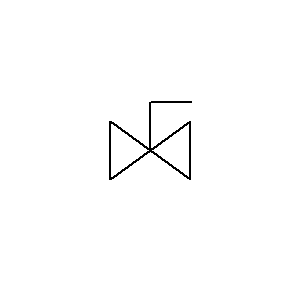 schematic symbol: kleppen - Handbediende afsluiter