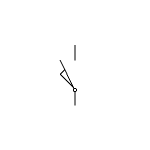 Simbolo: contatto chiuso - interruttore di posizione normalmente aperto (finecorsa)