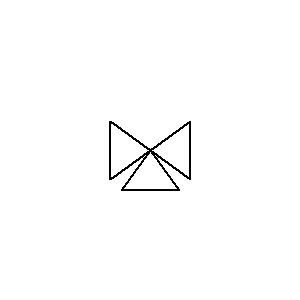 Symbol: ventile - Absperrarmatur Dreiwegeform