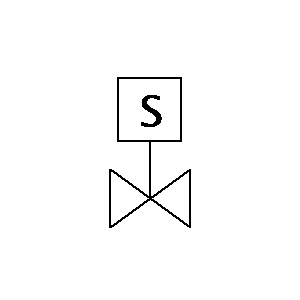 Symbol: valves - two way solenoid valve