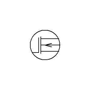 Simbolo: mosfet (igfet) - empobrecimiento, puerta única, canal tipo N