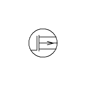 Simbolo: mosfet (igfet) - empobrecimiento, puerta única, canal tipo P