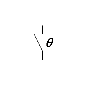 Simbolo: contacto de cierre - interruptor de funcionamiento por efecto de la temperatura