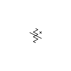 Symbol: weerstanden (ansi) - Magneetweerstand