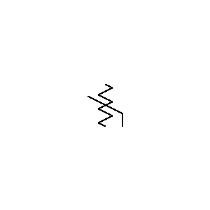 Symbol: weerstanden (ansi) - Niet lineaire weerstand