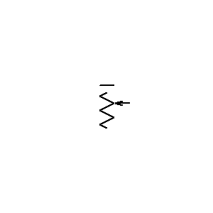 Simbolo: resistori (ansi) - resistore variabile con contatto di finecorsa