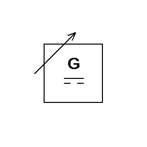 schematic symbol: voedingen - Instelbare generator