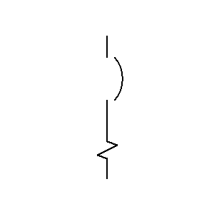 Simbolo: interruttori - interruttore con dispositivo di sovraccarico magnetico