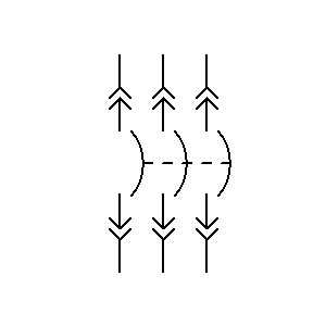 Symbol: circuit breakers - circuit breaker, drawout type 3P