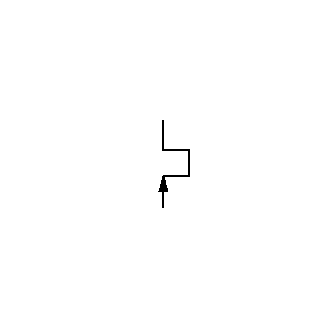 Simbolo: interruptores y contactores - intermitente, interruptor de auto-interrupción, forma 1