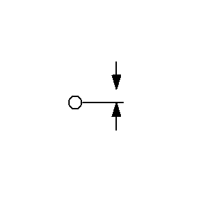 Simbolo: interruptores y contactores - desviador (forma 1)