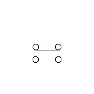 Symbole: interrupteurs et contacteurs - bouton-poussoir à deux circuits