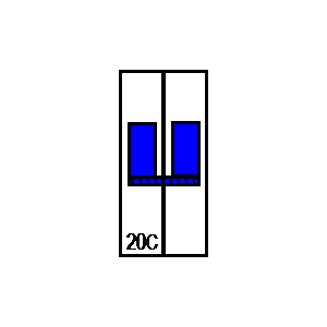 schematic symbol: stroomonderbrekers - LSN20C1+N