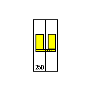 schematic symbol: stroomonderbrekers - LSN25B1+N