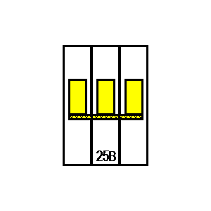 schematic symbol: stroomonderbrekers - LSN25B3p