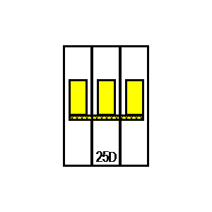 schematic symbol: stroomonderbrekers - LSN25D3p