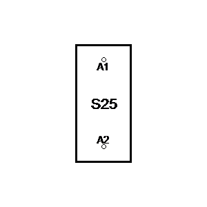 schematic symbol: relais - S25