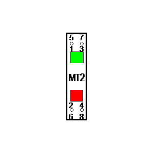 
                    schematic symbol: indicator lights - MT2-2