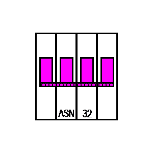 Symbol: schakelaars - ASN32_3+N