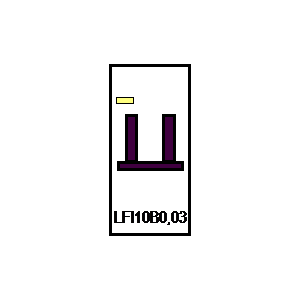 Symbol: fehlerstromschutzschalter - LFI10B1+N_0,03