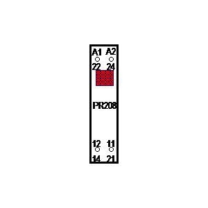 schematic symbol: relais - PR208